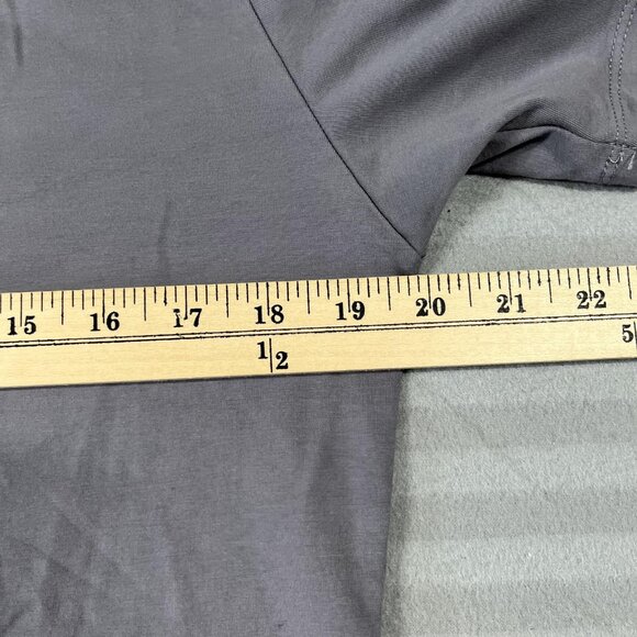 Tailored Athlete Shirt Mens Large Gray Everyday Henley Short Sleeve Stretch - Picture 7 of 8